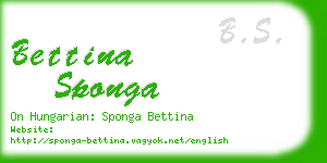 bettina sponga business card